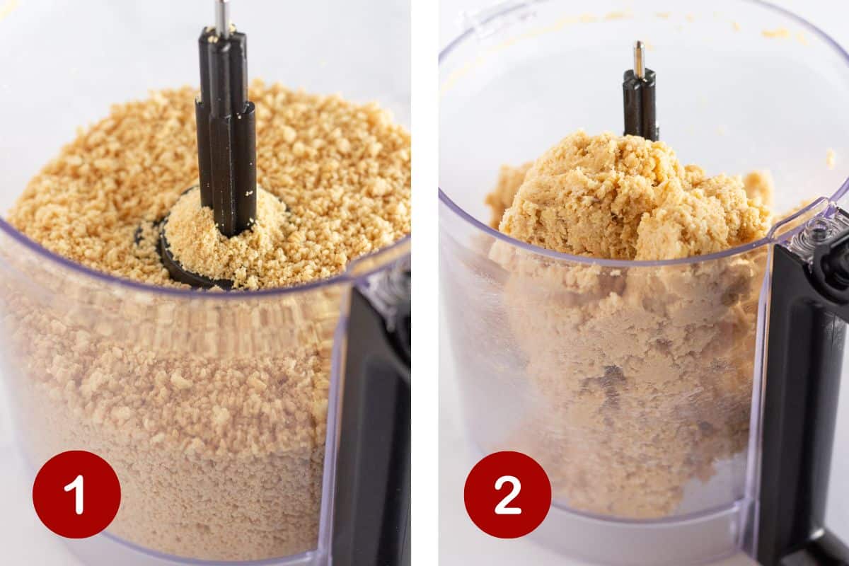 Making the Golden Oreo Truffle filling in a food processor.