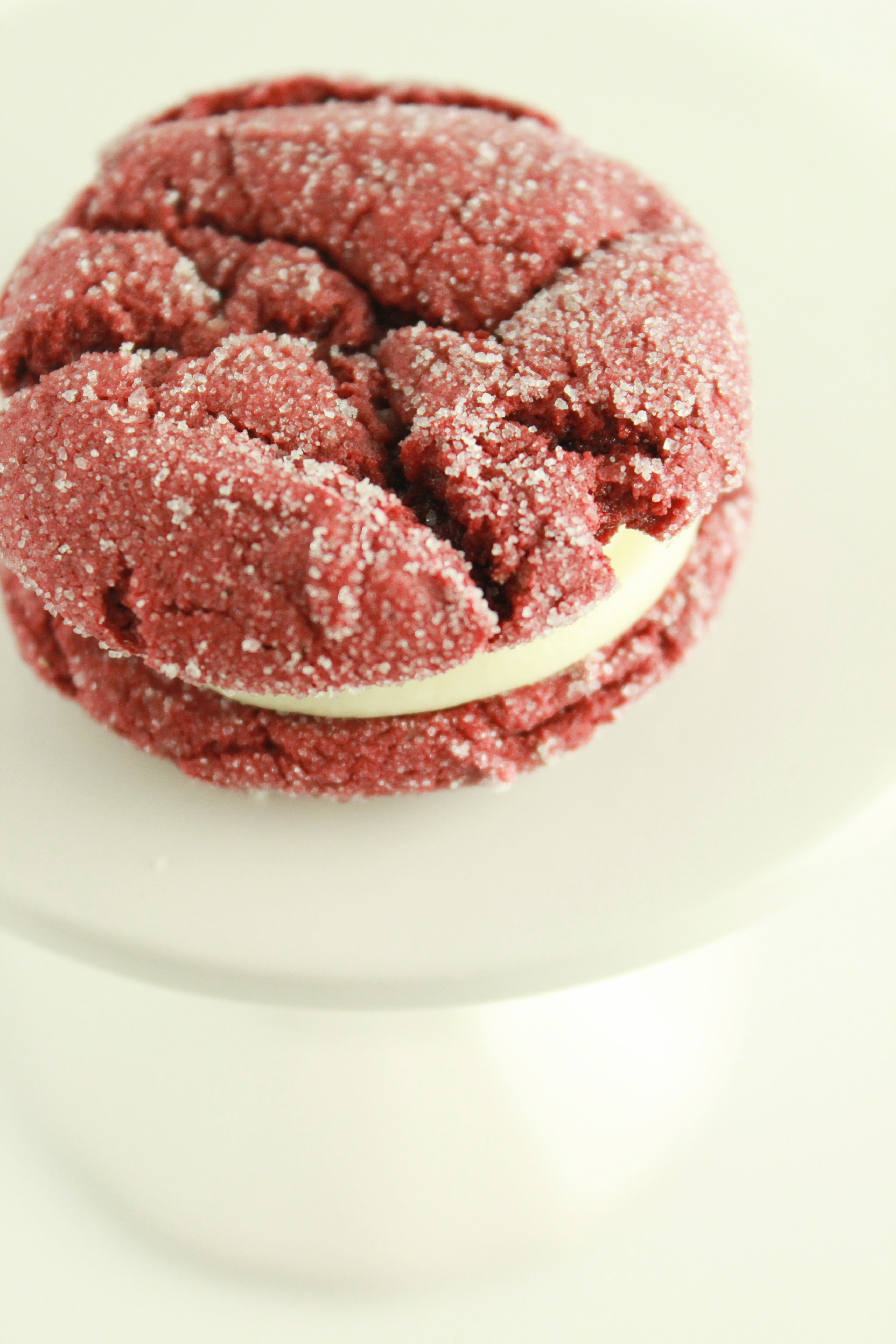 red velvet sandwich cookies recipe featured by top US food blog, Practically Homemade