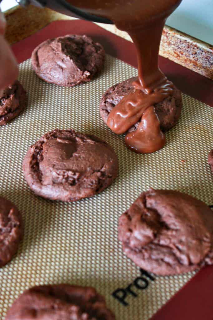 Texas Sheet Cake Cookies featured by top US food blog, Practically Homemade
