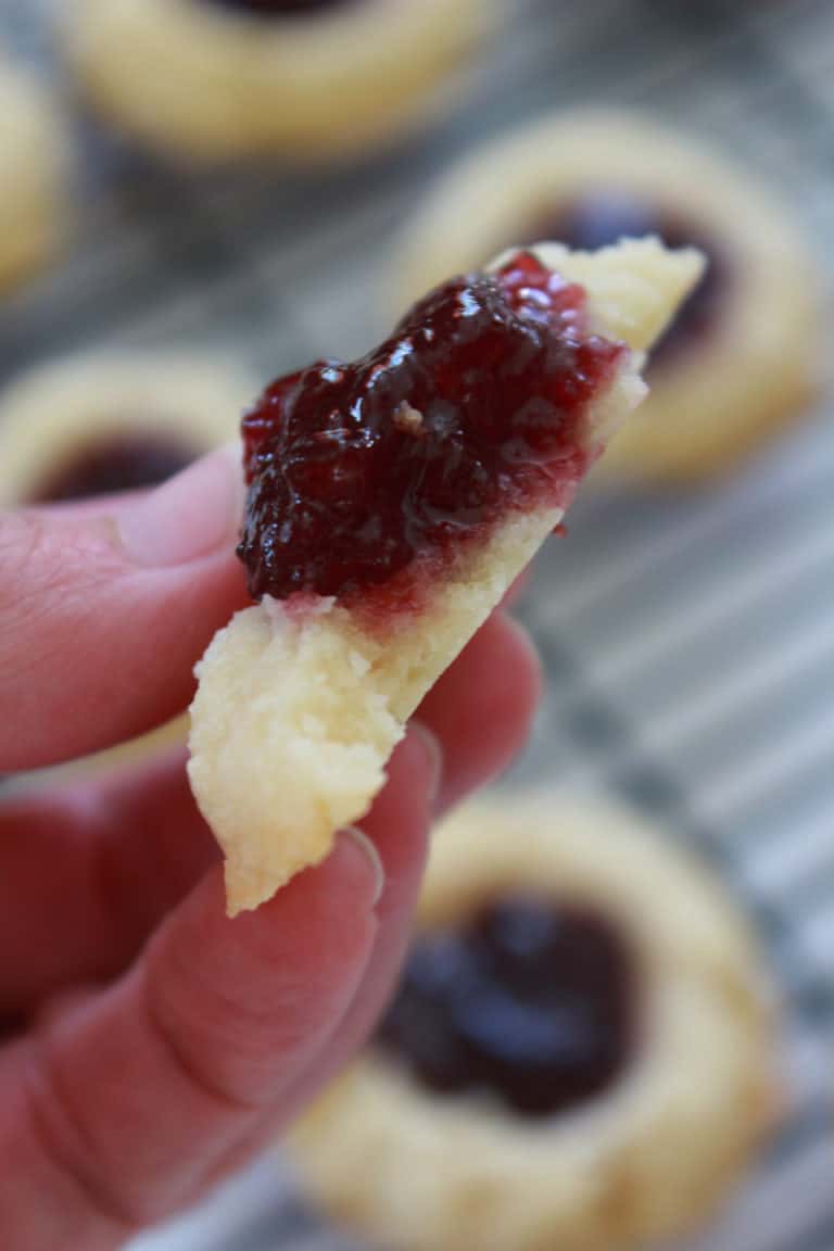 Jam Thumbprint Shortbread Cookies Practically Homemade