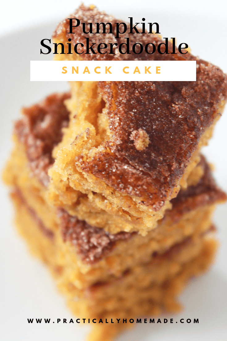 Pumpkin Snickerdoodle Snack Cake Practically Homemade