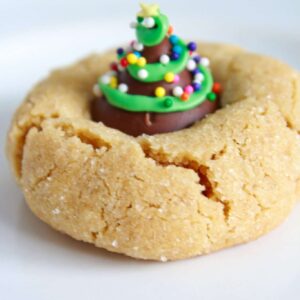 Peanut Butter Blossoms Recipe featured by top US cookies blog, Practically Homemade
