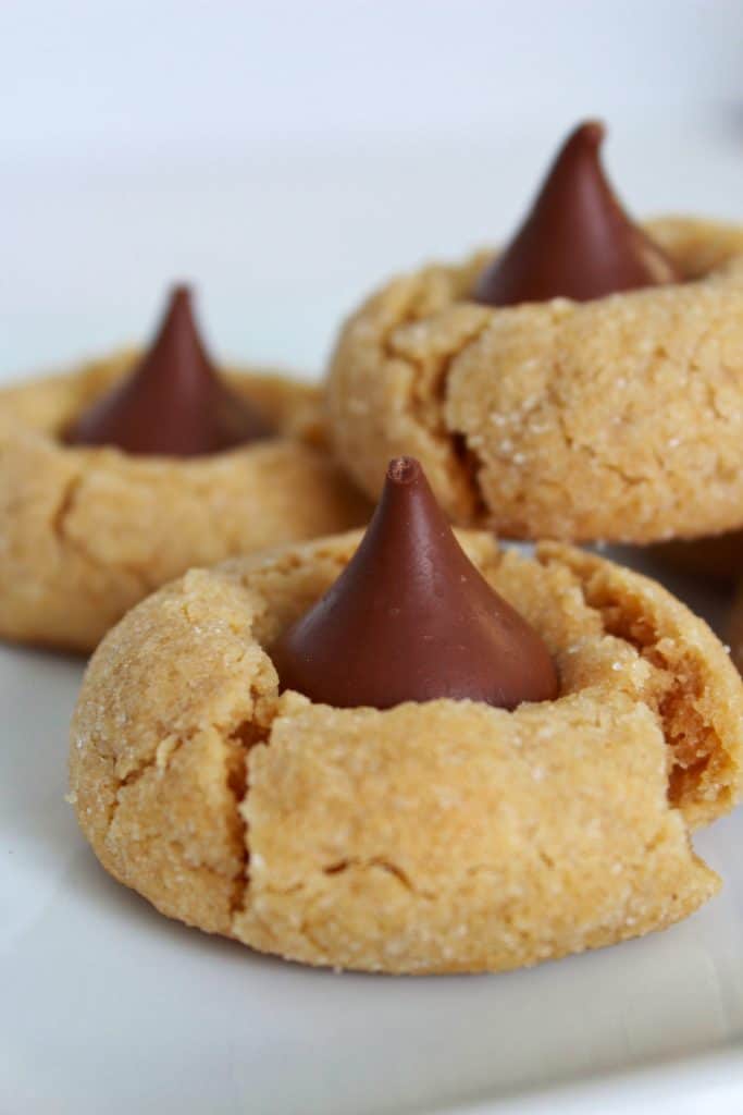 Peanut Butter Blossoms Recipe featured by top US cookies blog, Practically Homemade