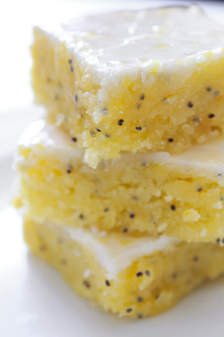 Glazed Lemon Poppy Seed Bars Recipe