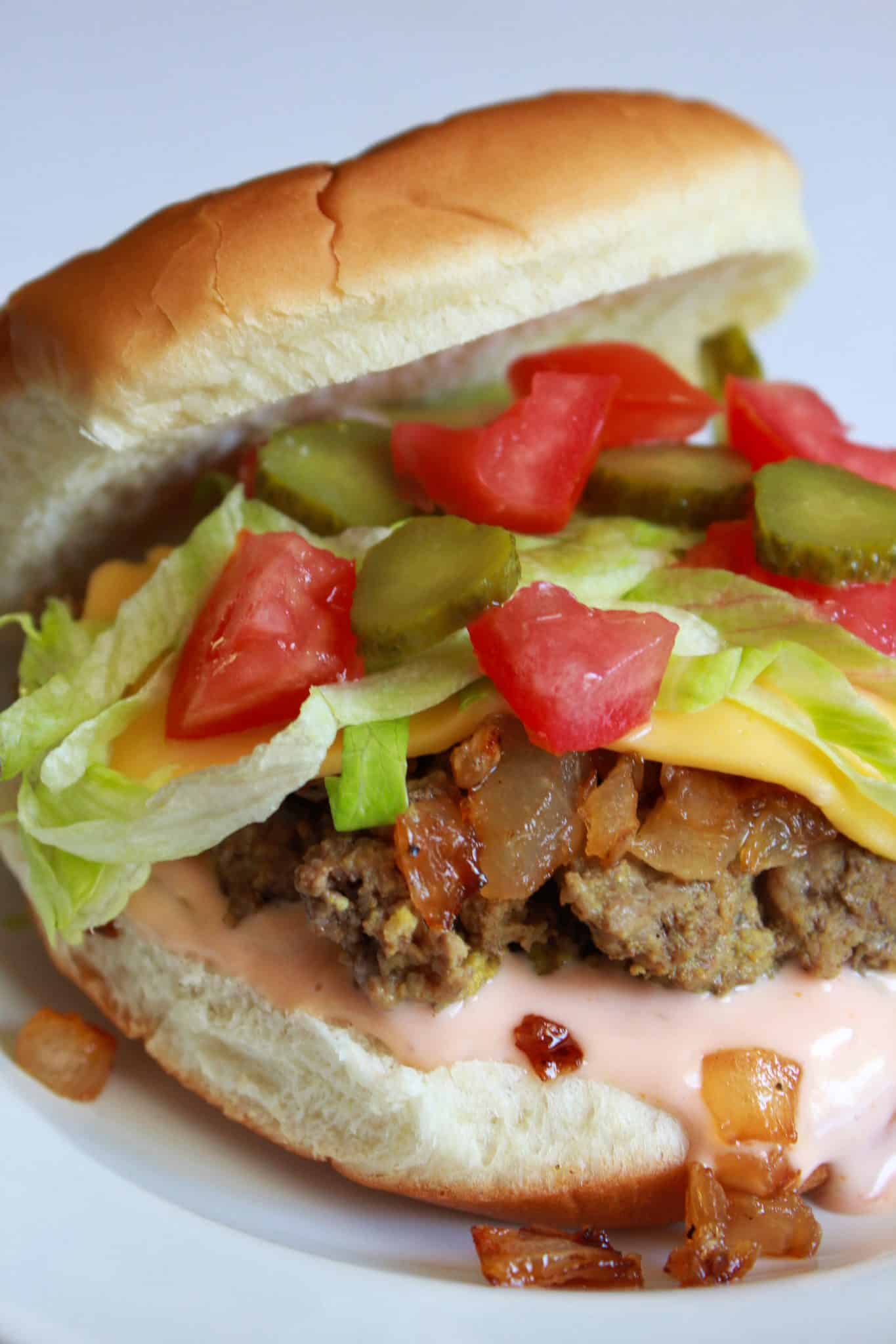 Quick and Easy Family Dinners featured by top US food blog, Practically Homemade: in n out burger sloppy joe