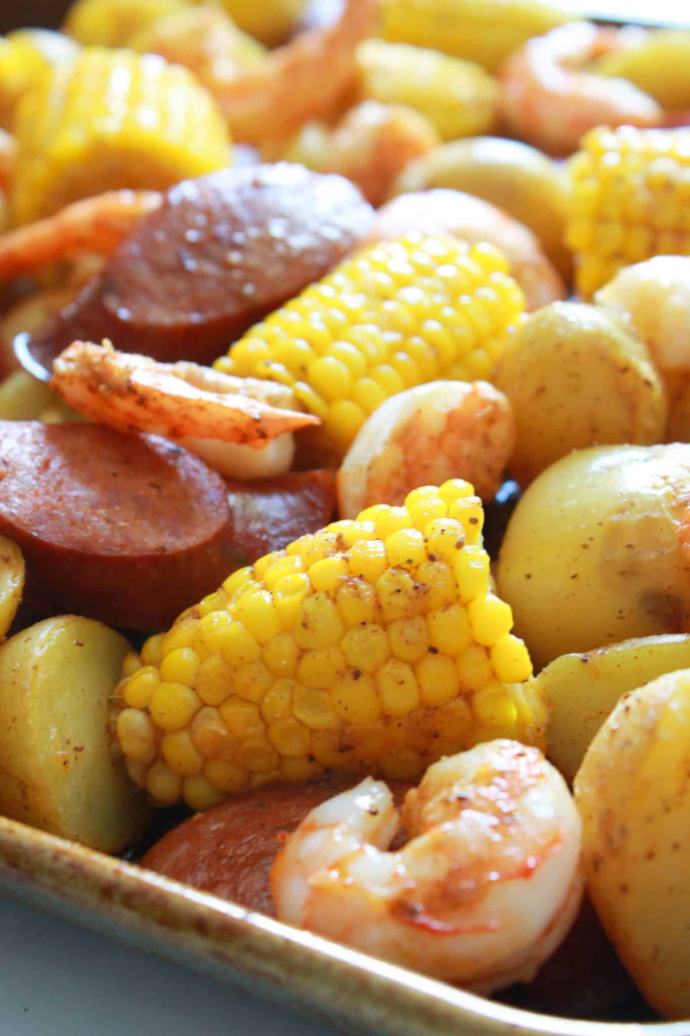 Sheet Pan Cajun Shrimp Boil Recipe | Dinners | Practically Homemade