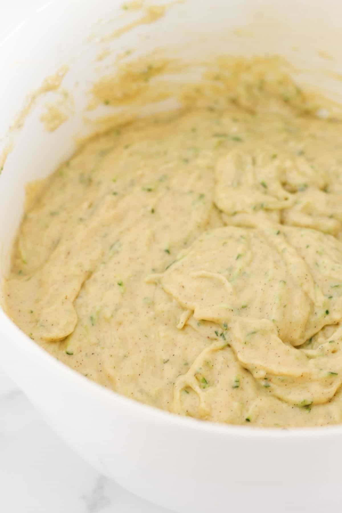Zucchini coffee cake batter.