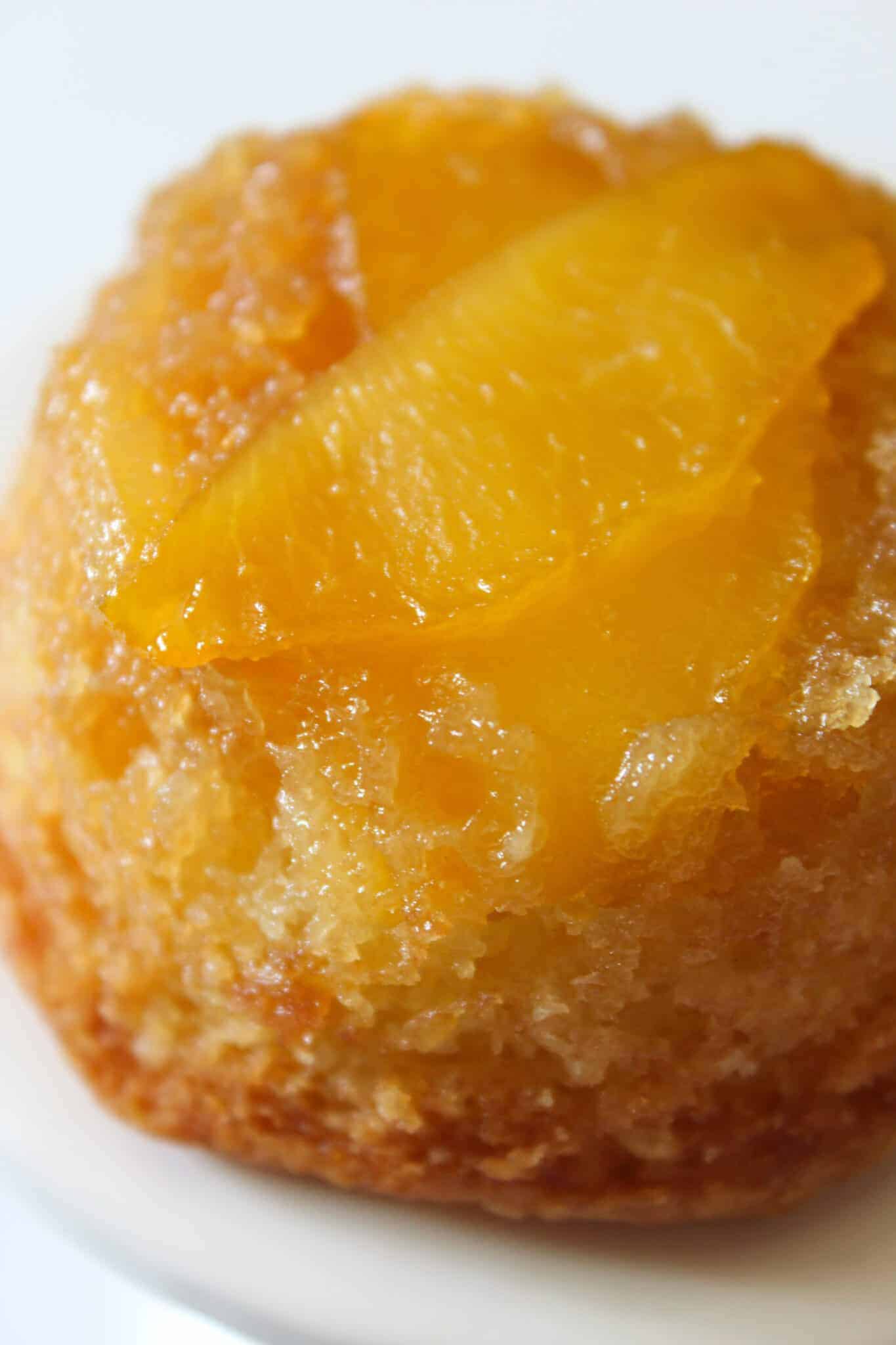 Easy Upside Down Peach Cupcakes featured by top US food blog, Practically Homemade