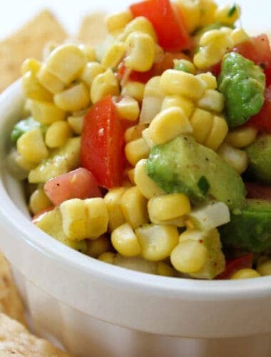 Easy Cowboy Corn Salsa Recipe featured by top US food blog, Practically Homemade