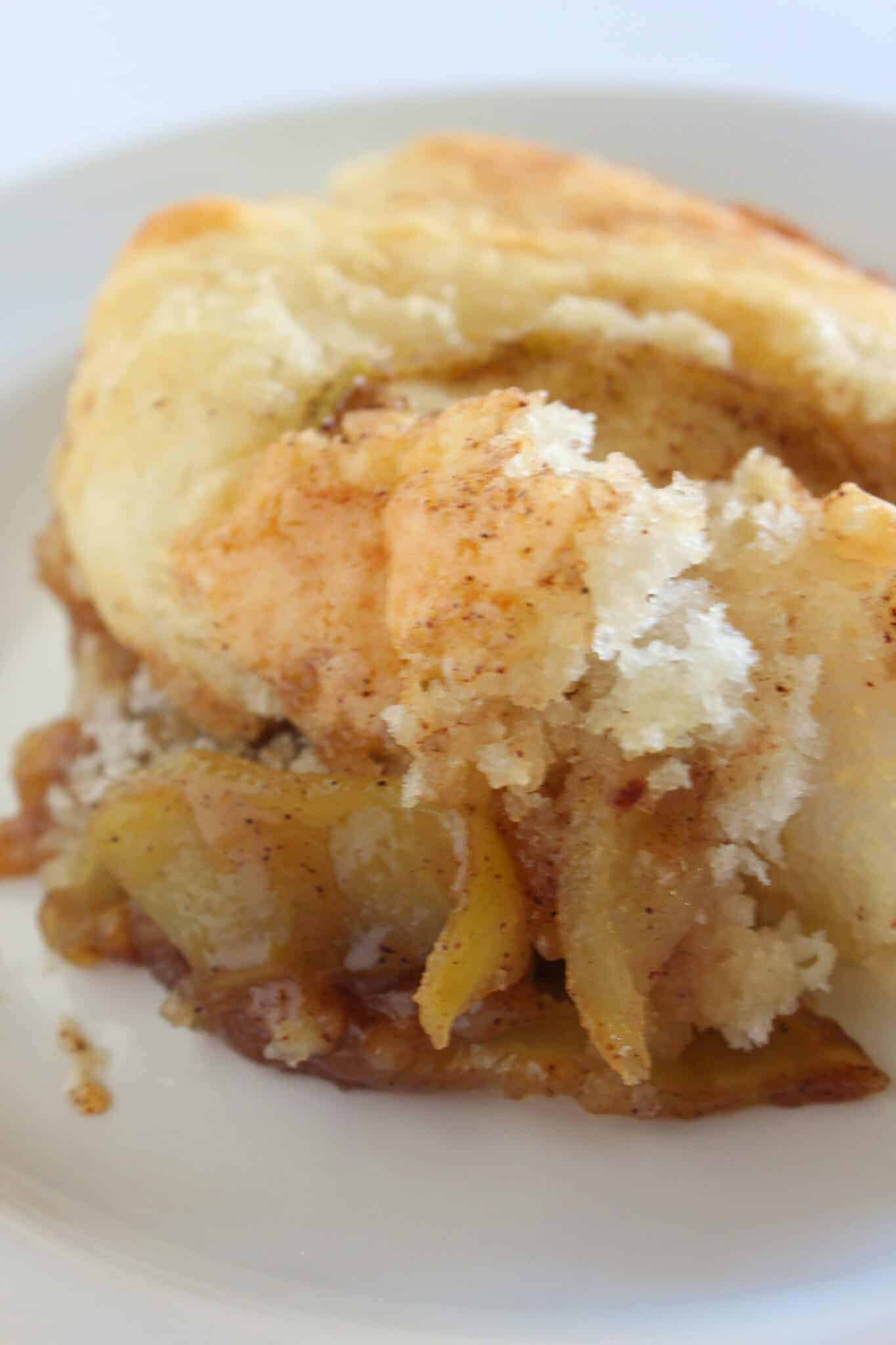 Easy Fall Desserts: Cake Mix Apple Cobbler Recipe featured by top US food blog, Practically Homemade