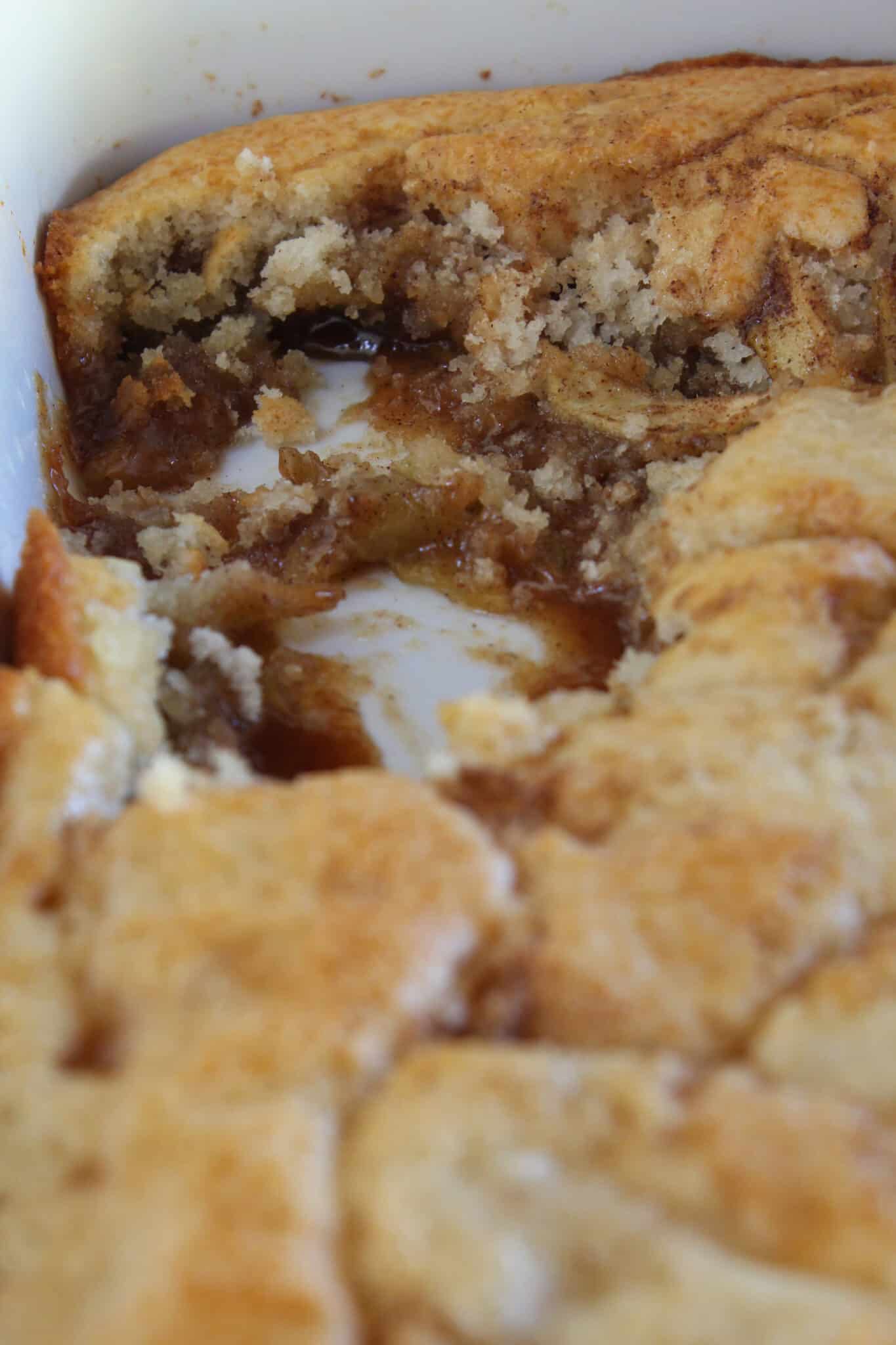 Easy Fall Desserts: Cake Mix Apple Cobbler Recipe featured by top US food blog, Practically Homemade