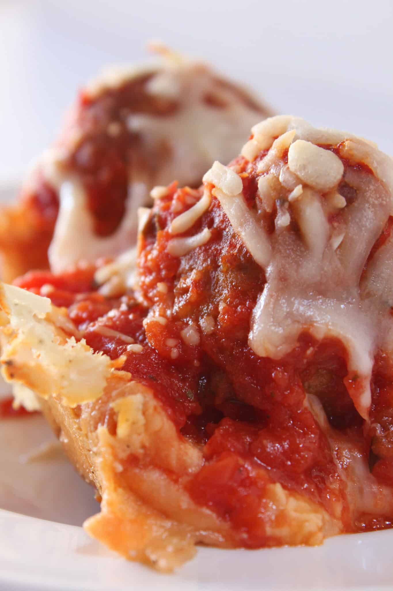 Meatball Sub Casserole Recipe featured by top US food blog, Practically Homemade