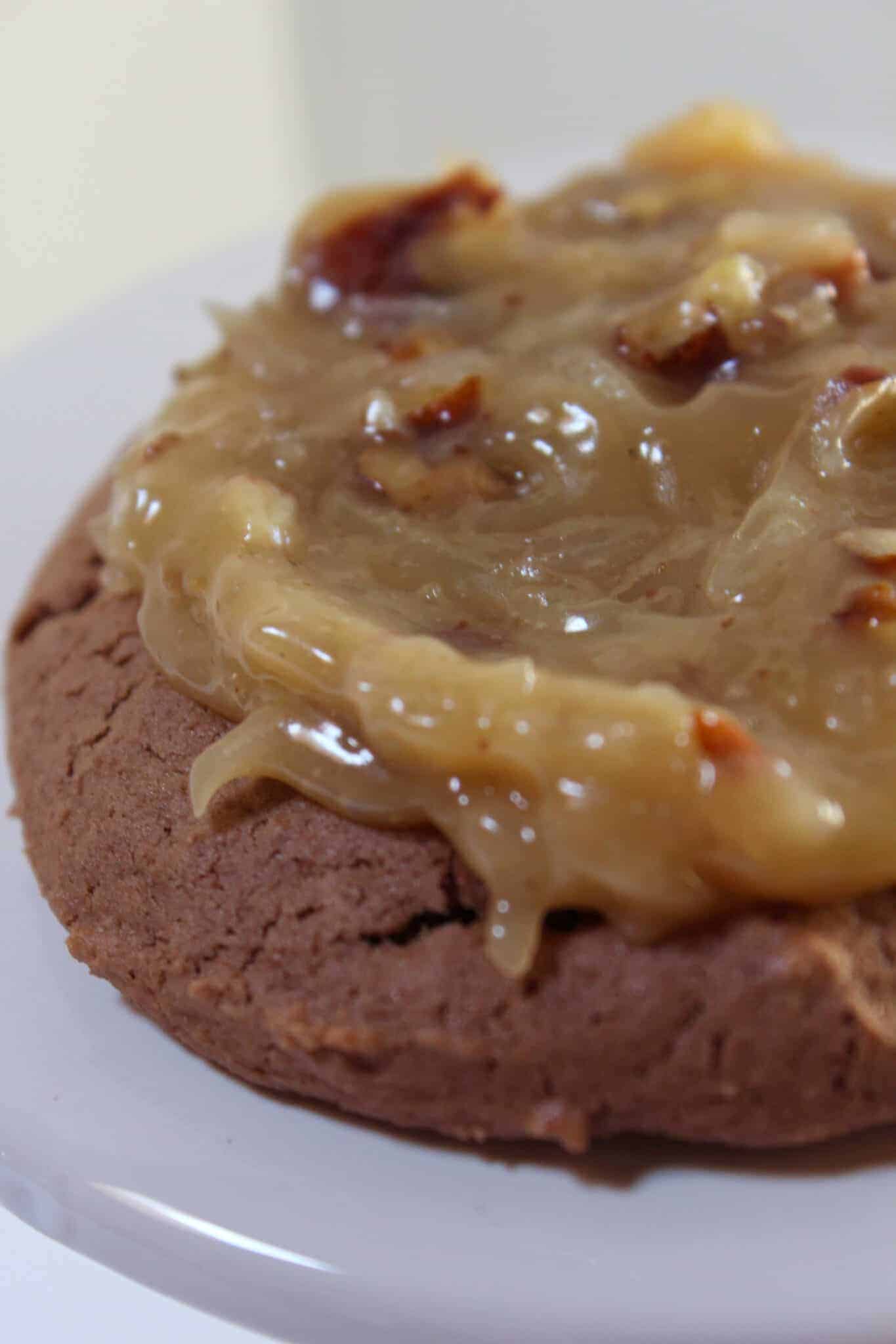 Delicious German Chocolate Cookies Recipe Using a Cake Mix featured by top US food blog, Practically Homemade