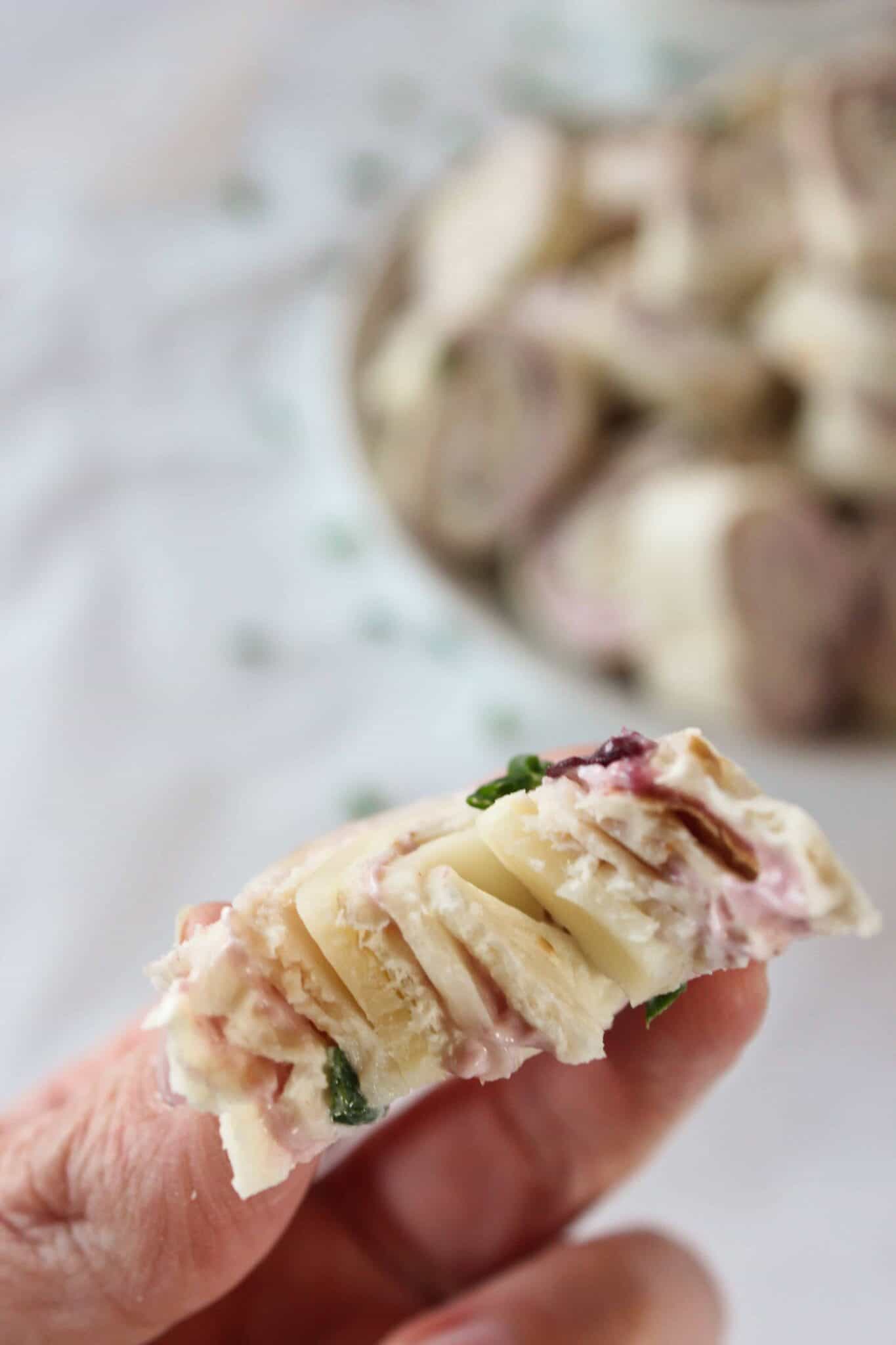 Saucy Turkey Pinwheel Recipe featured by top US food blog, Practically Homemade