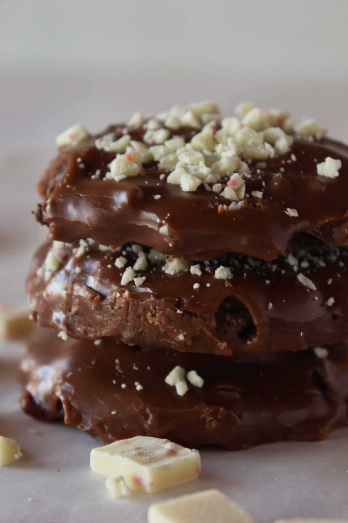 Holiday Cookies: Peppermint Texas Sheet Cake Cookies Recipe featured by top US cookie blog, Practically Homemade