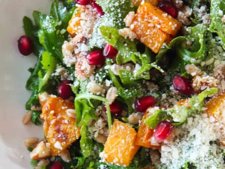 Cozy Winter Salad Recipe featured by top US food blog, Practically Homemade
