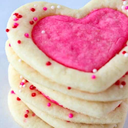 Easy Valentine's Day Sugar Cookies | Practically Homemade