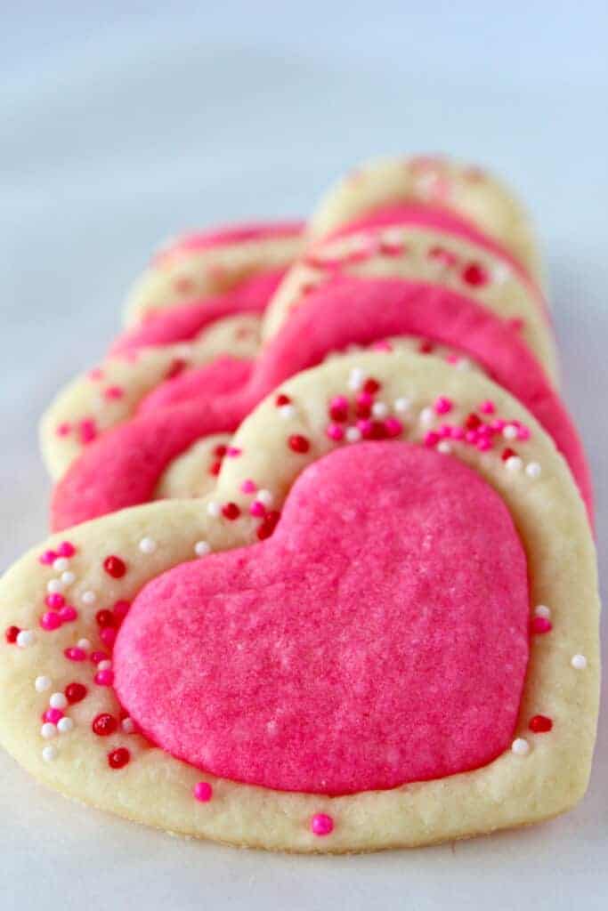 Easy Valentine's Day Sugar Cookies | Practically Homemade