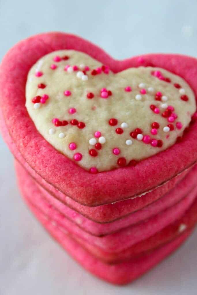 Easy Valentine's Day Sugar Cookies | Practically Homemade
