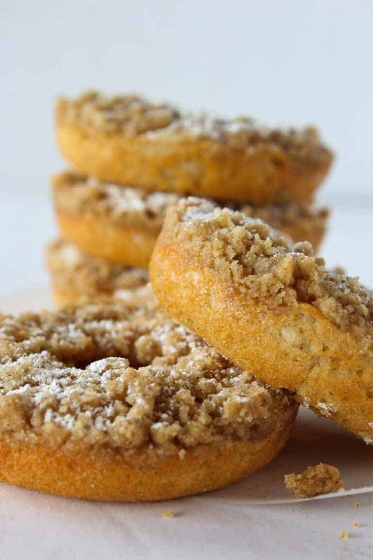 Easy Cinnamon Crumb Donut Recipe Made with a Pancake Mix