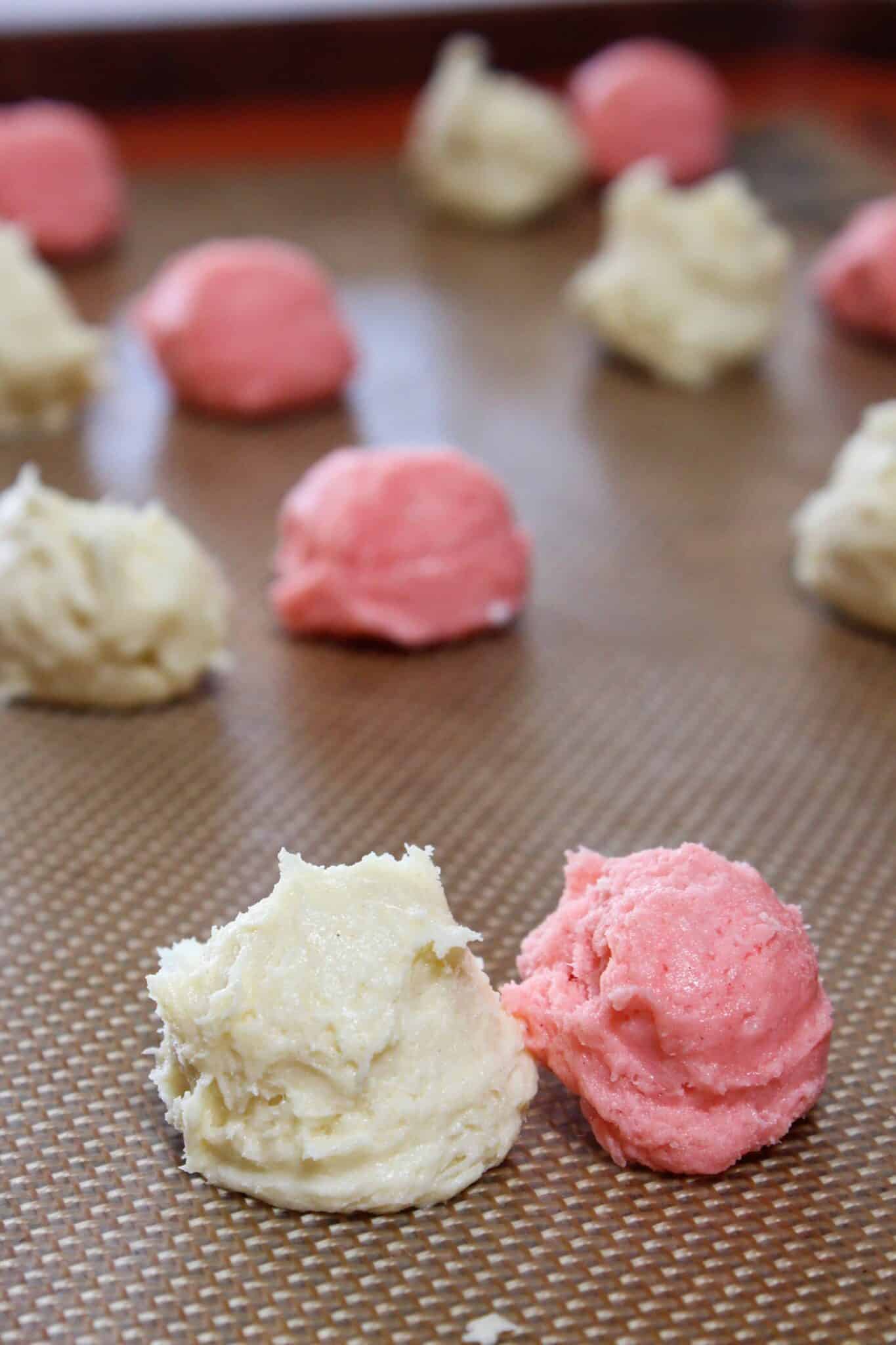 Cake Mix Neapolitan Cookies Recipe featured by top US cookies blog, Practically Homemade