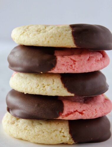Cake Mix Neapolitan Cookies Recipe featured by top US cookies blog, Practically Homemade