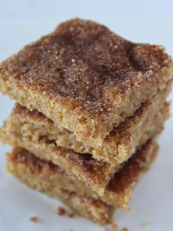 Churro Bars Recipe featured by top US dessert blog, Practically Homemade