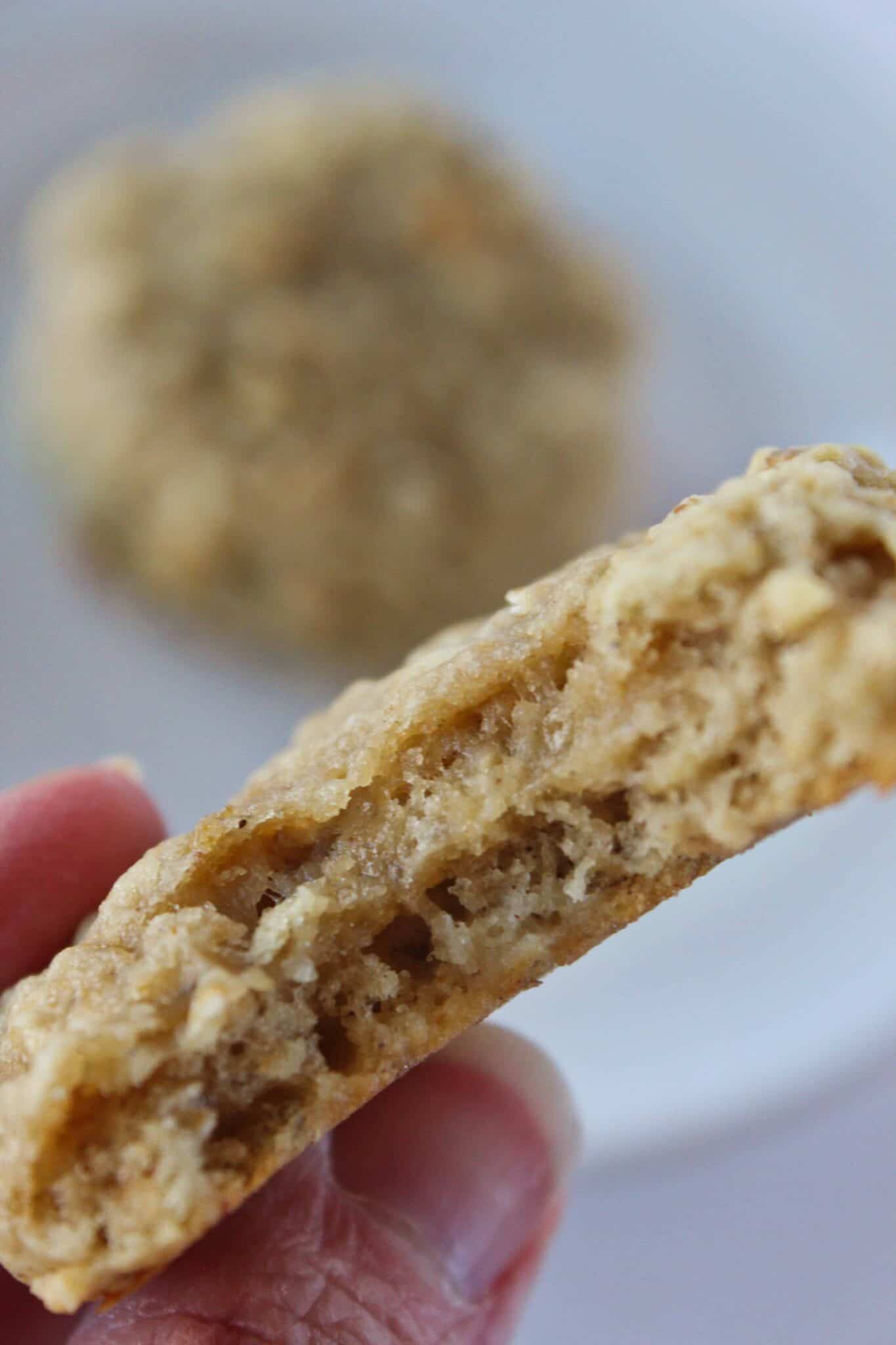 Brown Butter Banana Oatmeal Cookies Recipe featured by top US cookie blog, Practically Homemade
