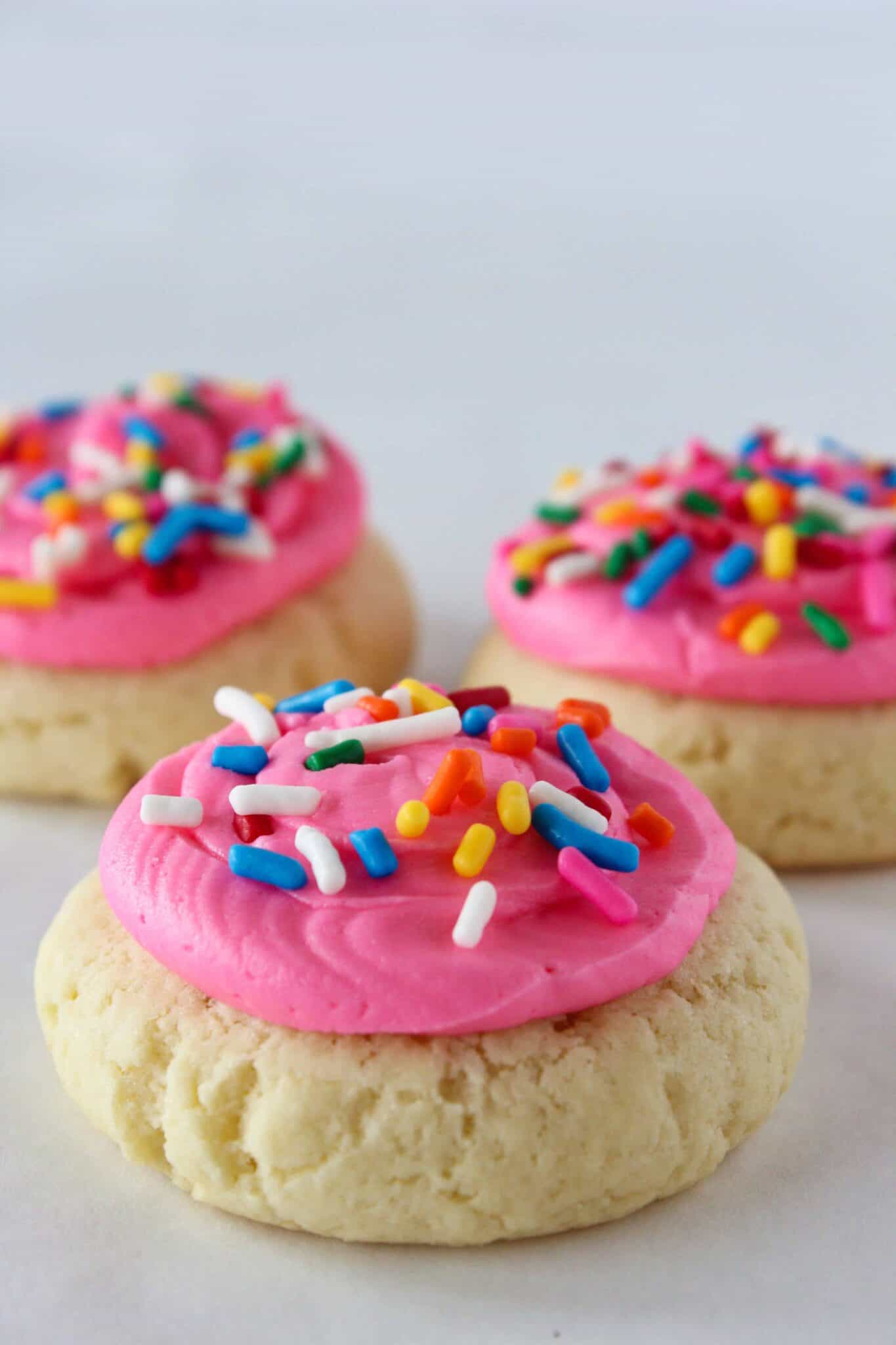 Copycat Lofthouse Cookies: Soft Sugar Cookies Recipe featured by top US cookie blog, Practically Homemade