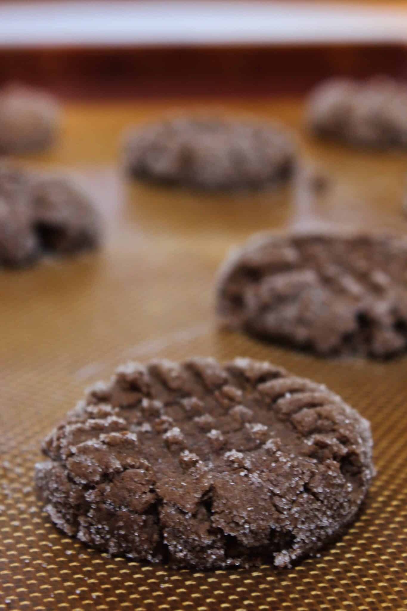 Chocolate Cake Mix Cookies with Peanut Butter featured by top US cookies blogger, Practically Homemade.