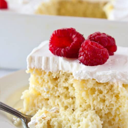 Tres Leche Cake with a Cake Mix - Practically Homemade