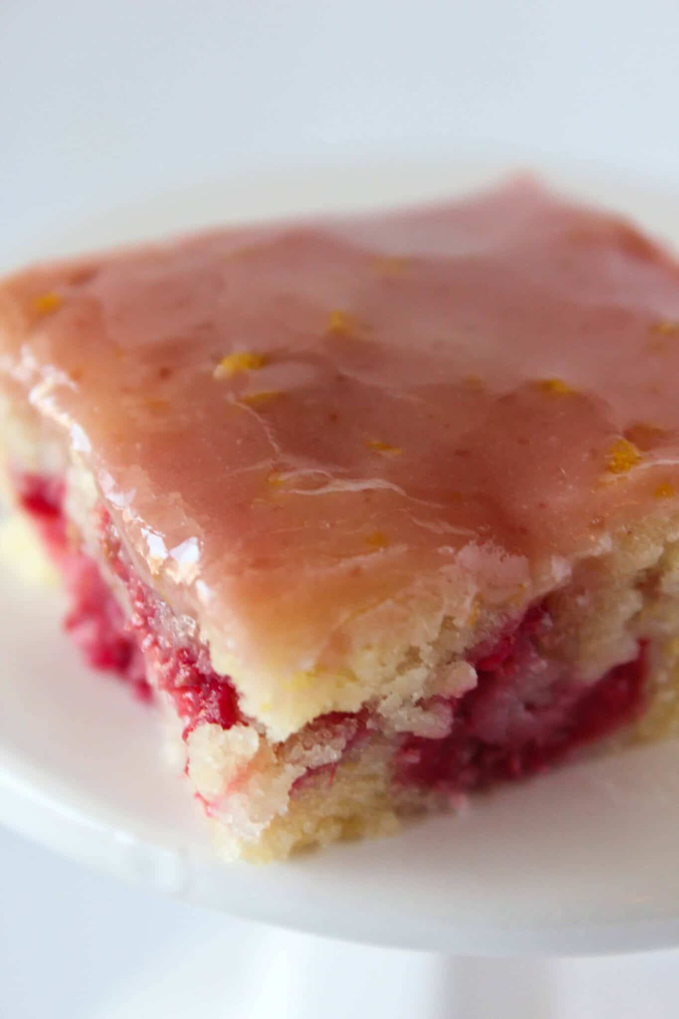 Raspberry Lemonade Bars Recipe featured by top US dessert blog, Practically Homemade