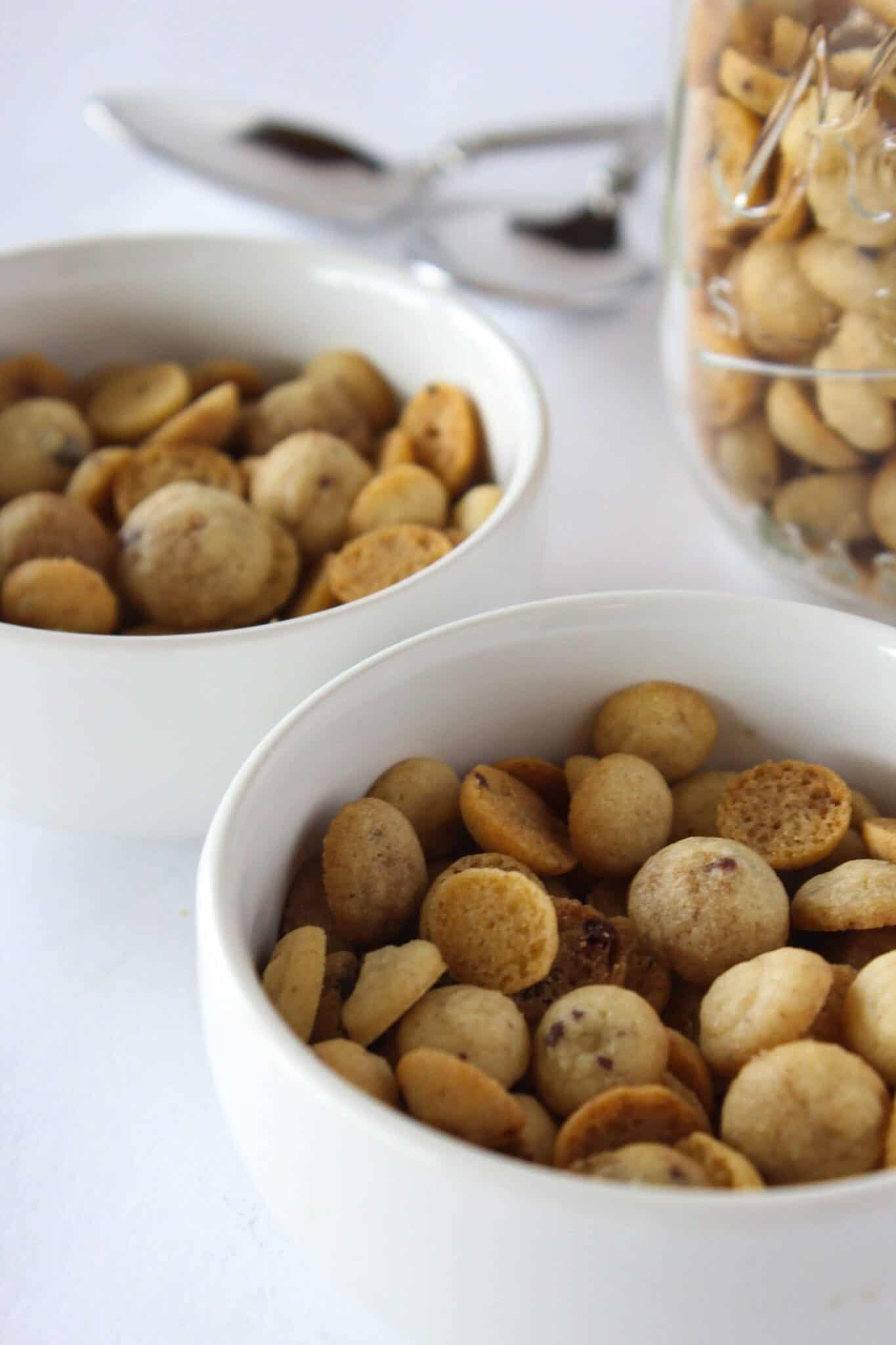 Breakfast Recipes: Homemade Cookie Crisp Cereal featured by top US dessert blogger, Practically Homemade