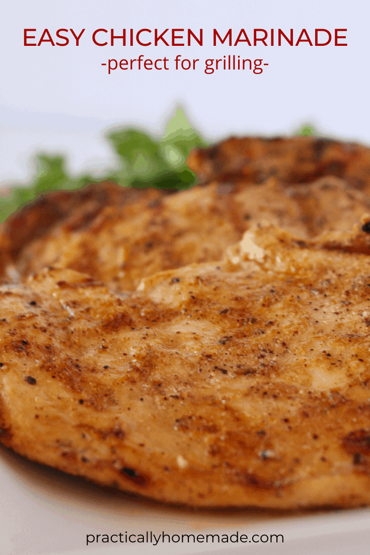 Easy Chicken Marinade Recipe featured by top US food blogger, Practically Homemade