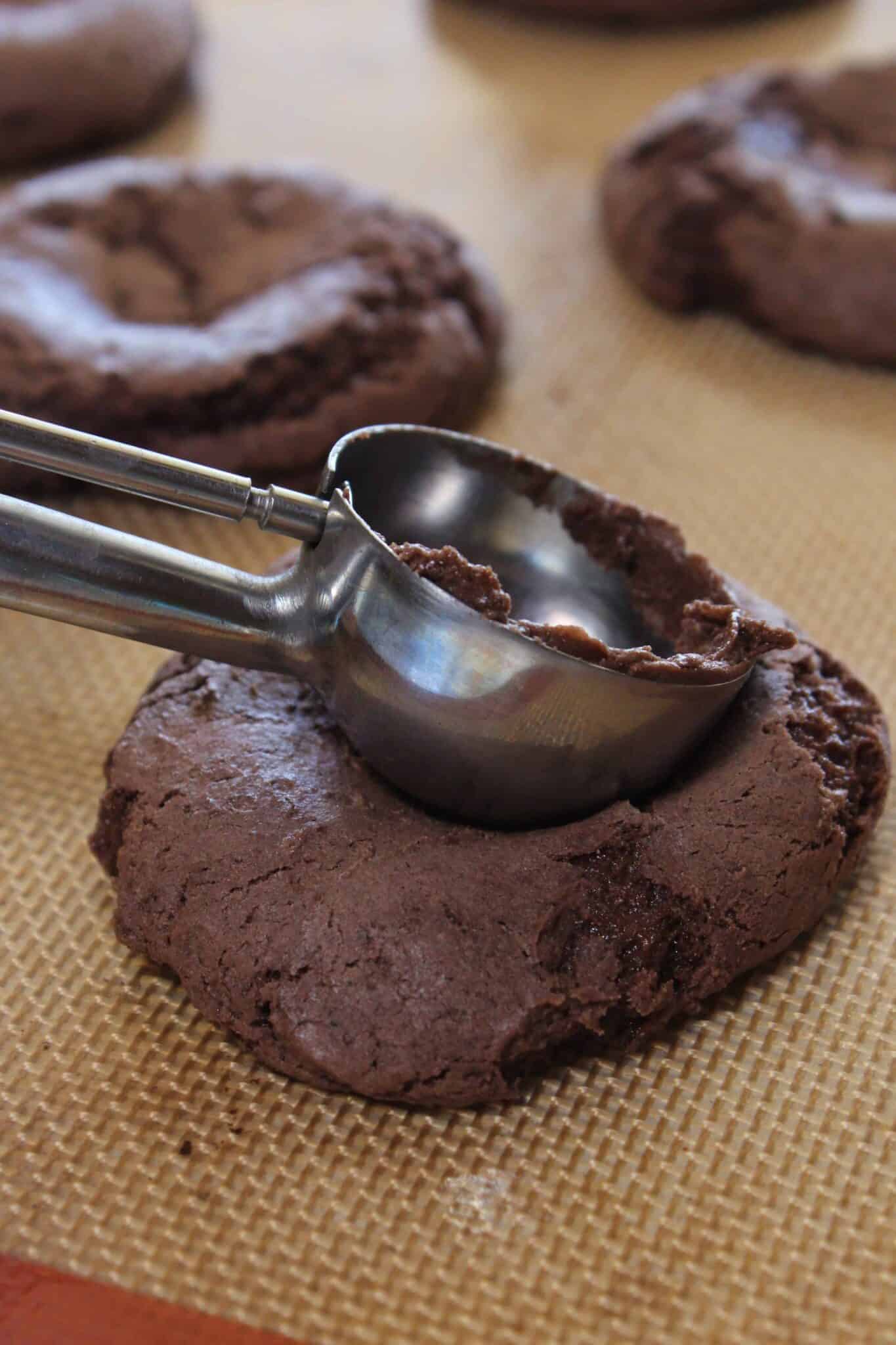 Easy Mississippi Mud Cookies with a Cake Mix featured by top US cookie blogger, Practically Homemade