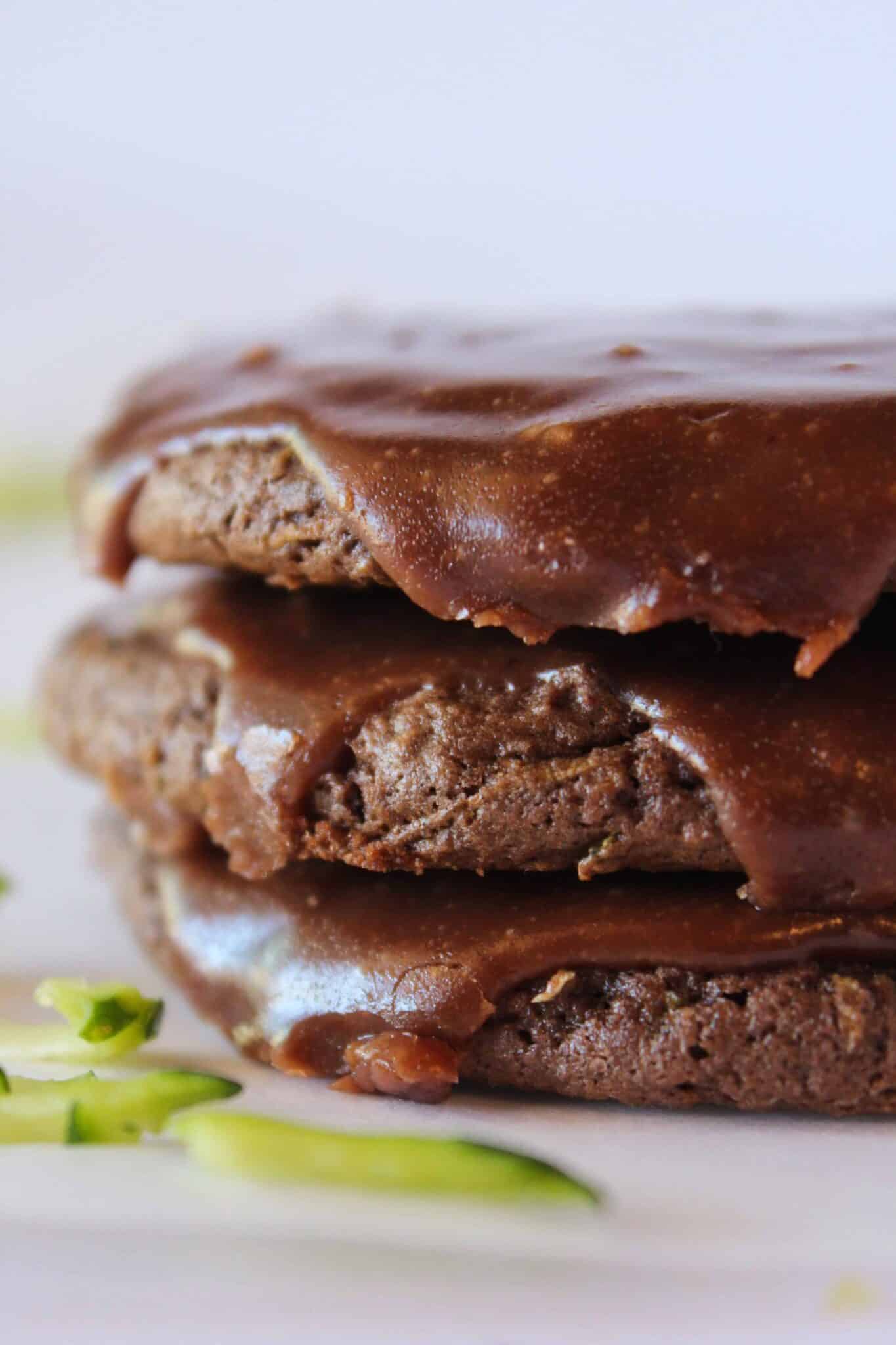 Incredible Chocolate Zucchini Sheet Cake Cookies featured by top US cookies blogger, Practically Homemade
