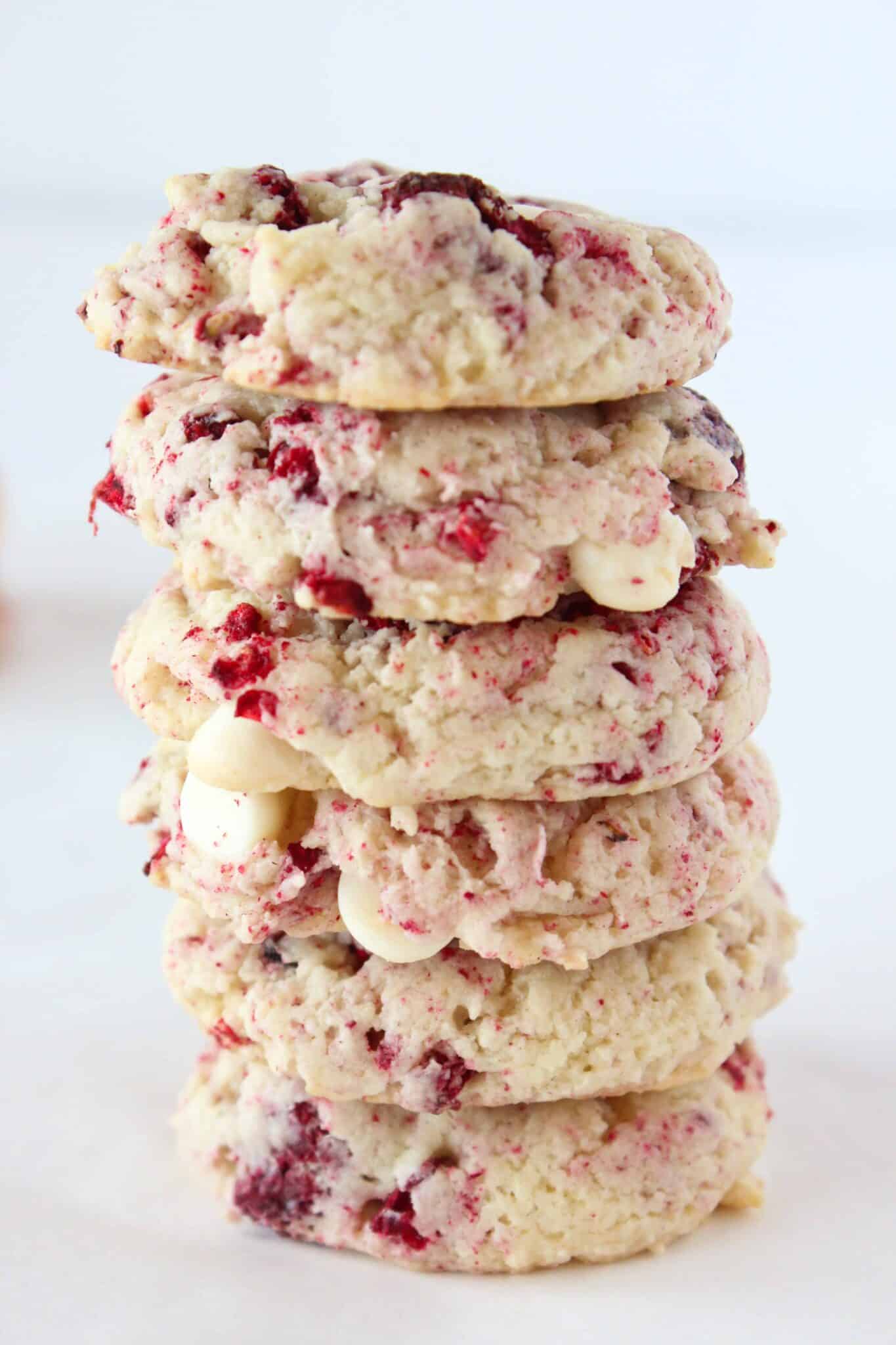 Copycat Subway Raspberry Cheesecake Cookies Recipe featured by top US cookies blogger, Practically Homemade.