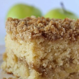 Fall Desserts: Apple Crumb Cake Recipe featured by top US desserts blogger, Practically Homemade