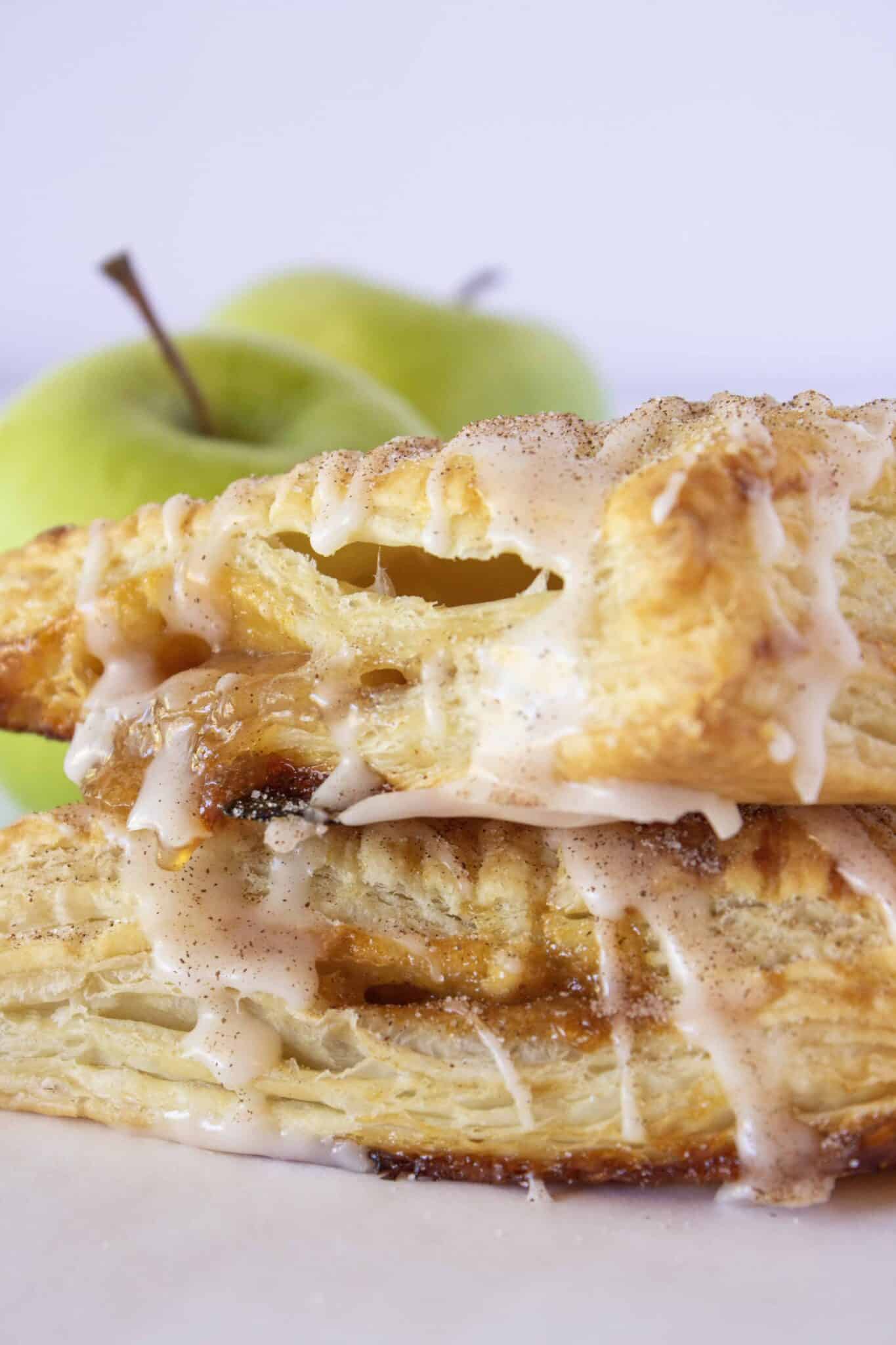 Easy Caramel Apple Turnovers Recipe featured by top US dessert blogger, Practically Homemade