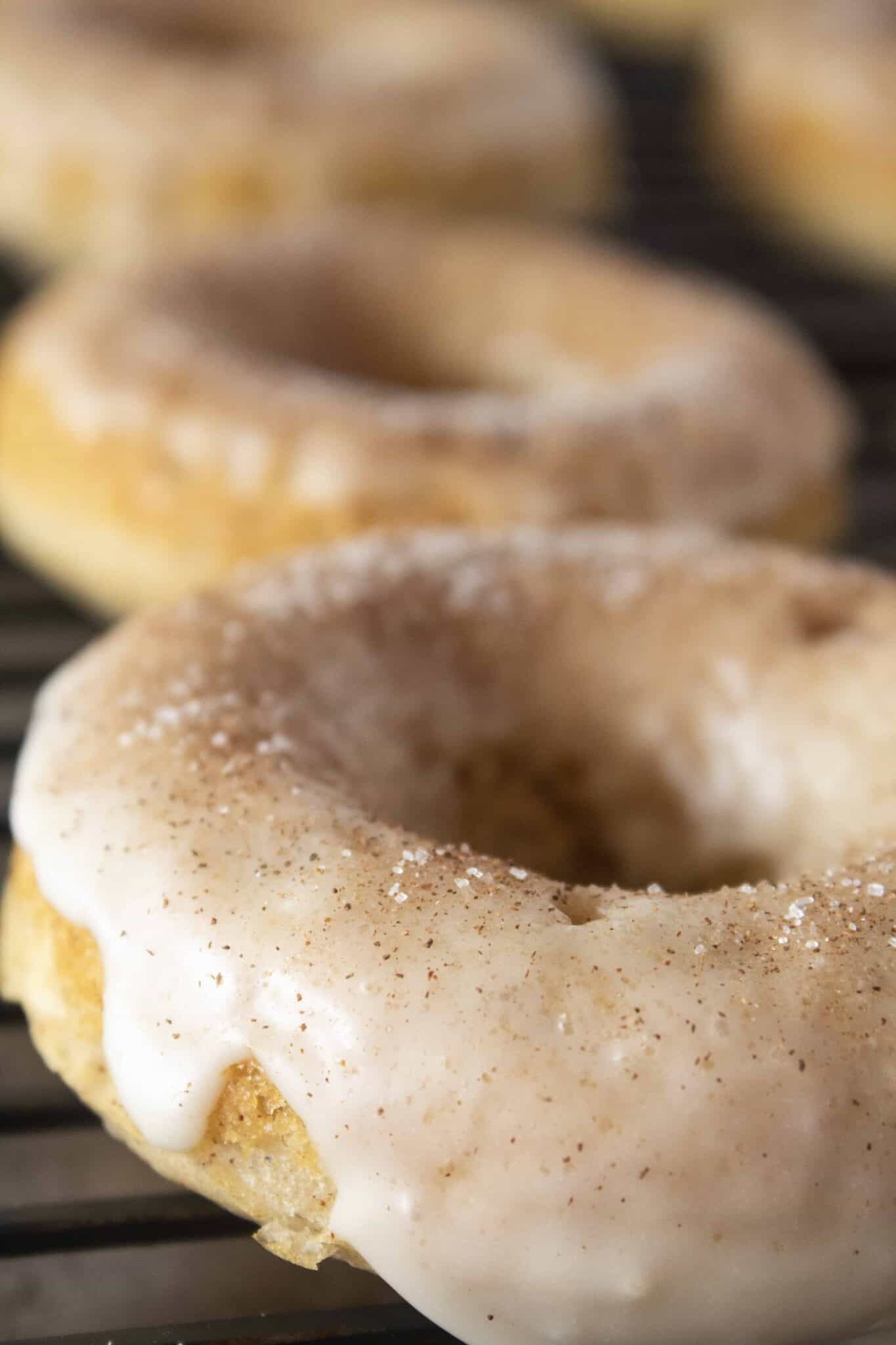 Pancake Mix Apple Cider Donuts Recipe featured by top US dessert blogger, Practically Homemade