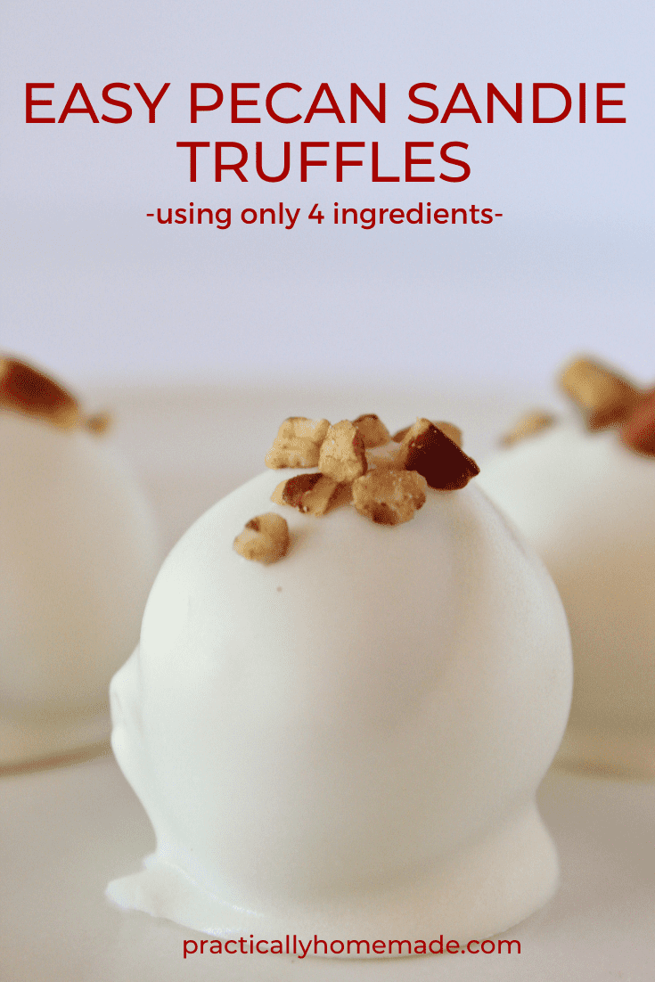 Pecan Sandie Truffles Recipe featured by top US dessert blogger, Practically Homemade