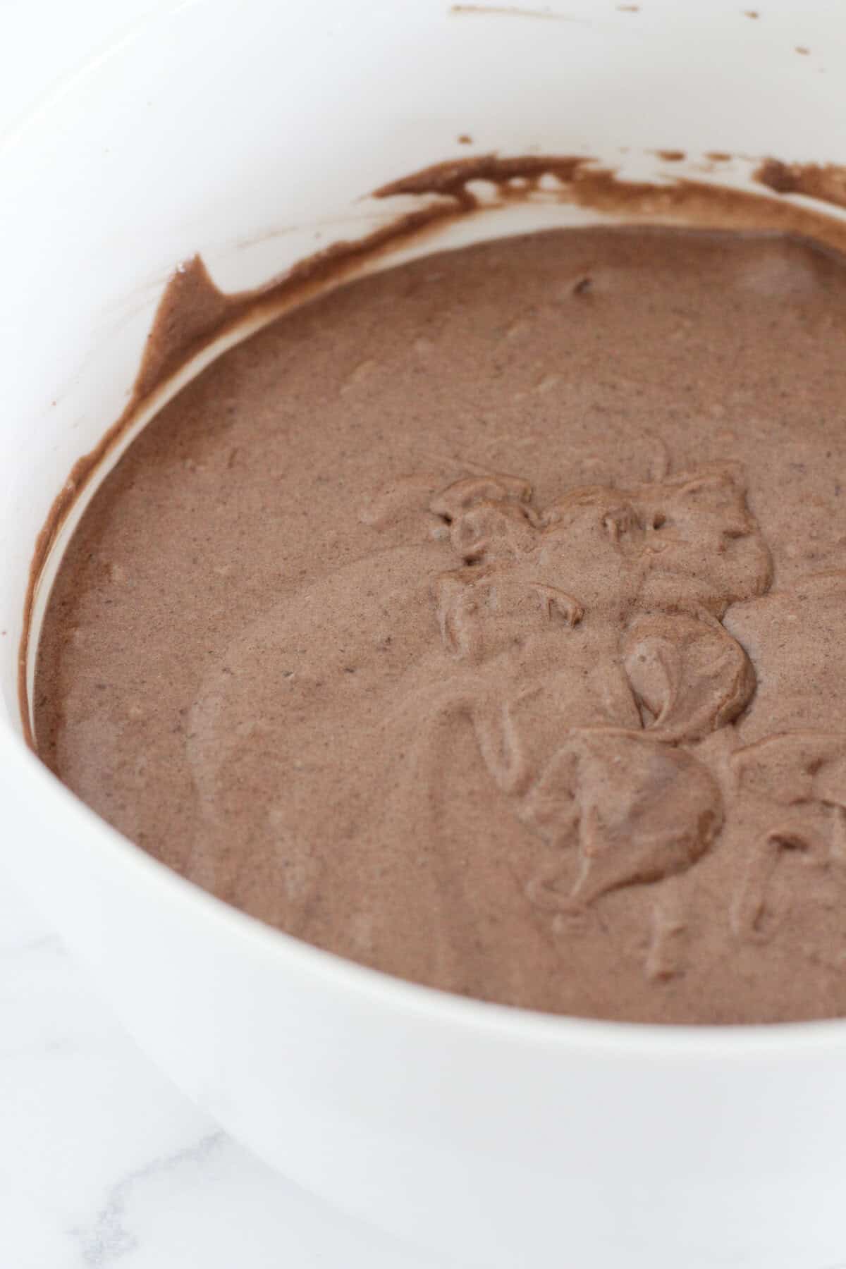 Making the chocolate cake batter for this Texas Sheet Cake.