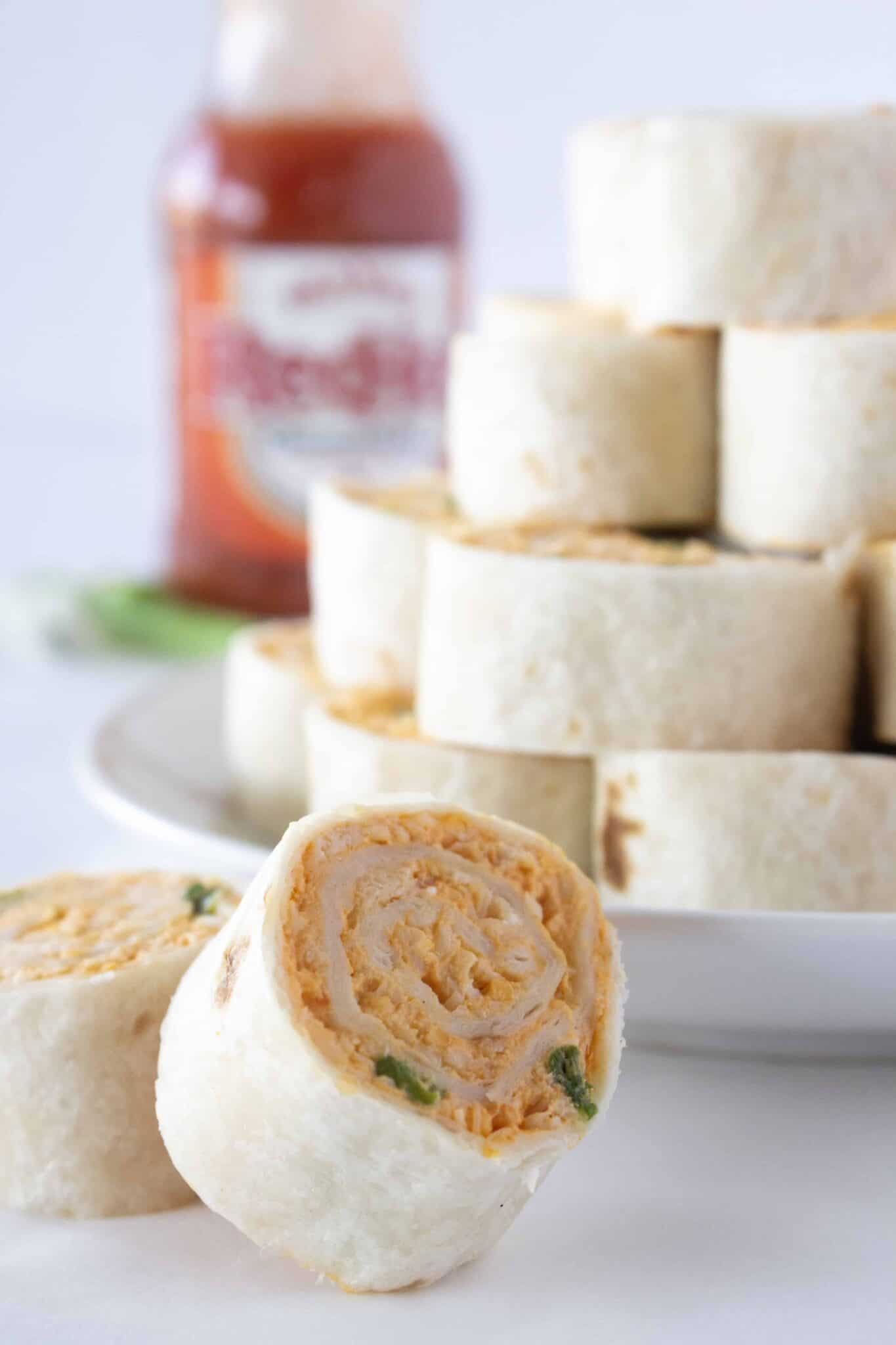 How to Make Buffalo Chicken Tortilla Wraps, a recipe featured by top US food blogger, Practically Homemade.