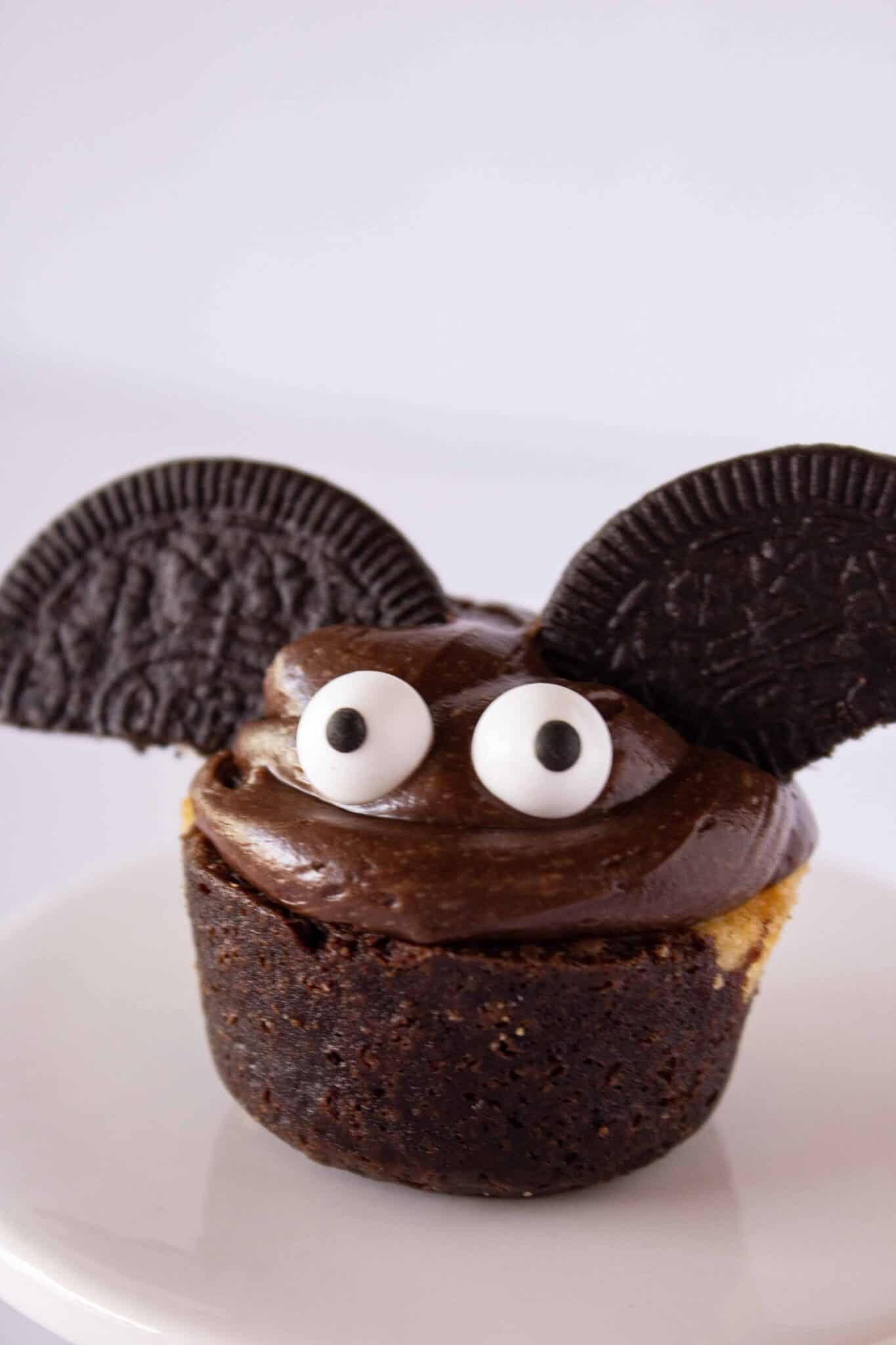 Spooky Brownie Bats Bites Recipe featured by top US dessert blogger, Practically Homemade