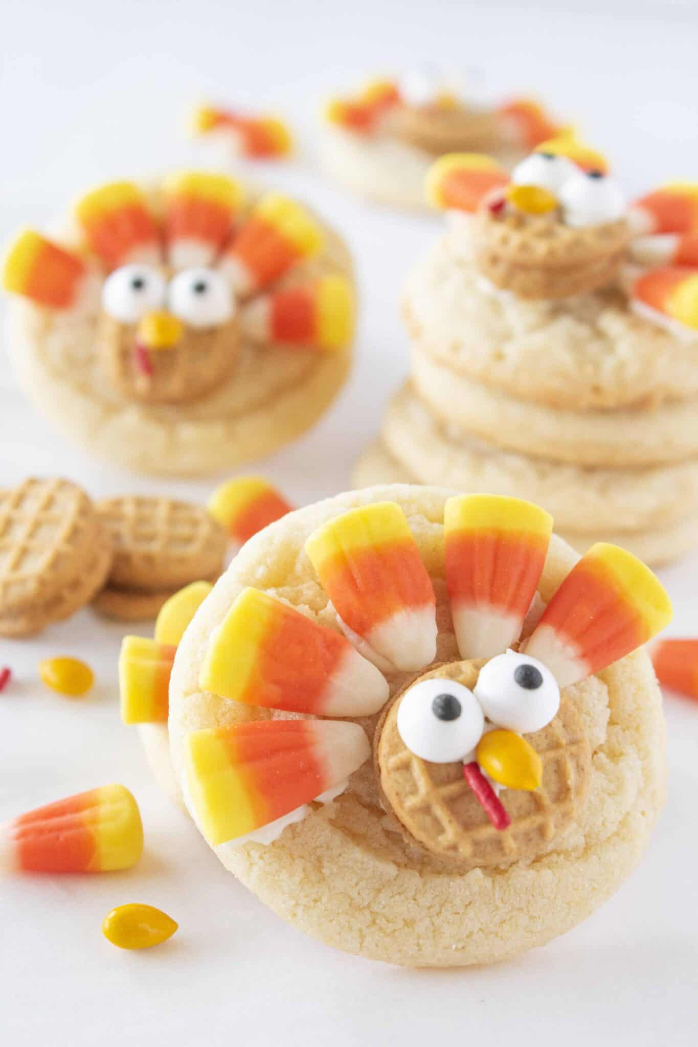 Easy Turkey Cookies Recipe featured by top US cookie blogger, Practically Homemade