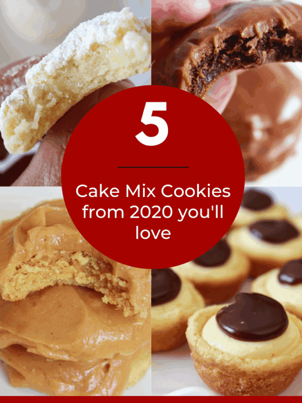 Best Cake Mix Cookies of 2020: Top 5 Easy Cookie Recipes You'll Love featured by top US cookie blogger, Practically Homemade.