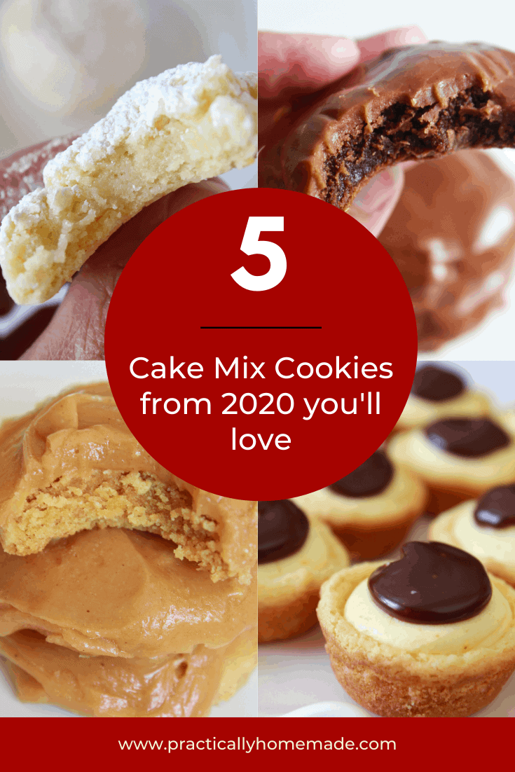 Best Cake Mix Cookies of 2020: Top 5 Easy Cookie Recipes You'll Love featured by top US cookie blogger, Practically Homemade.