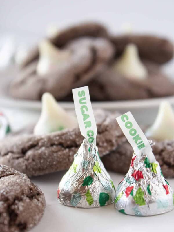 Chocolate Kiss Cookies Recipe featured by top US cookie blogger, Practically Homemade