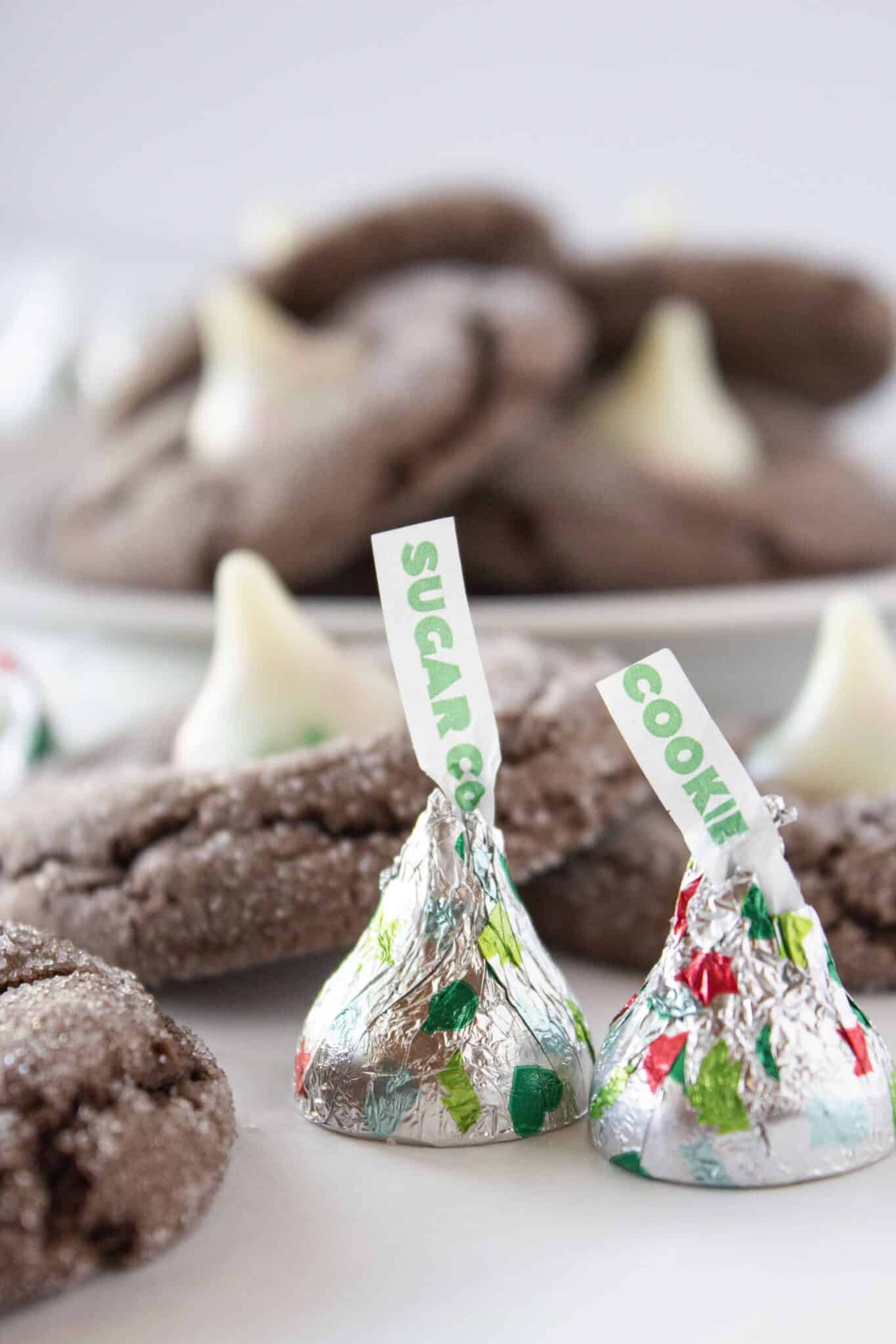 Chocolate Kiss Cookies Recipe featured by top US cookie blogger, Practically Homemade