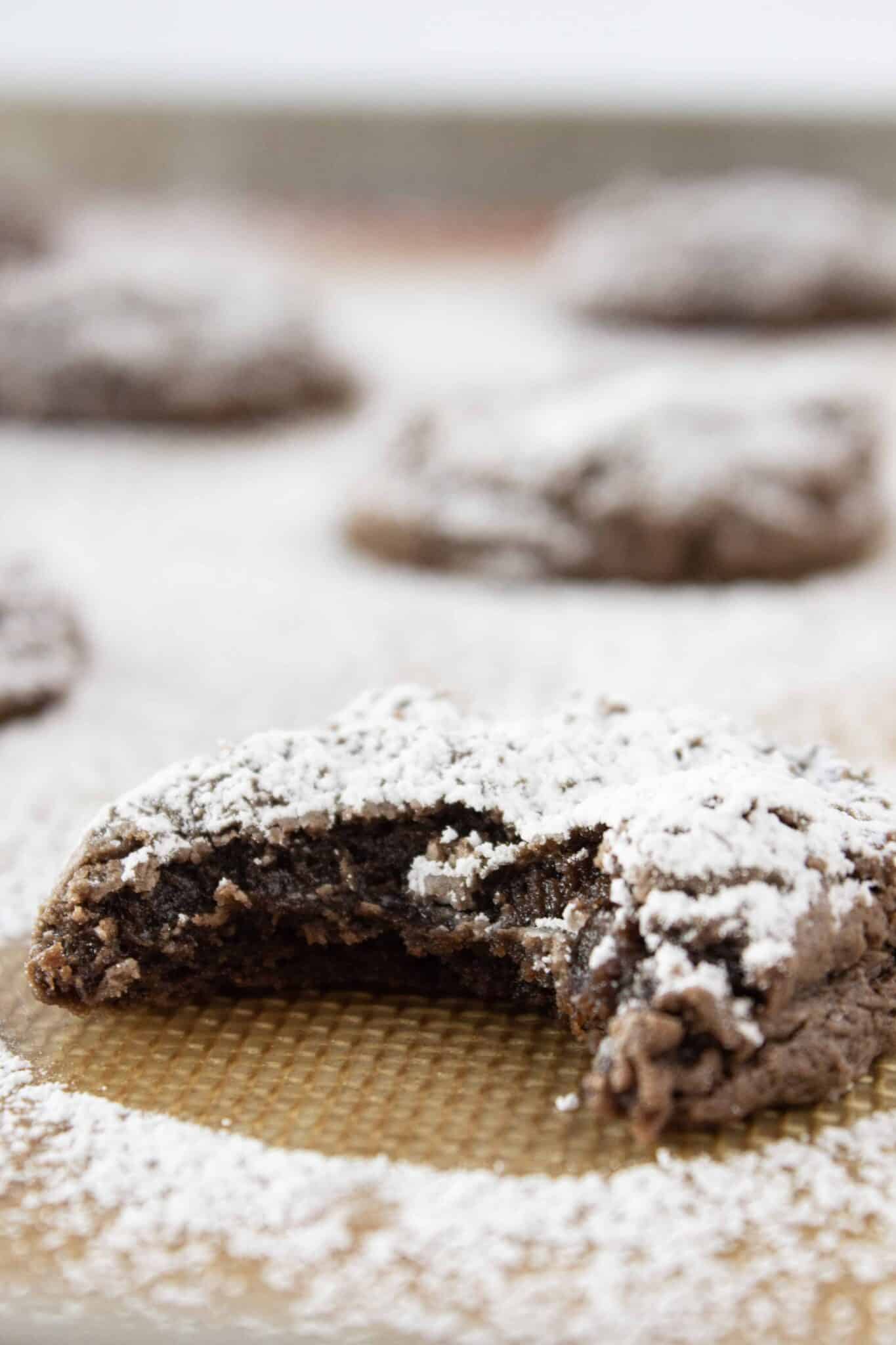 Cream Cheese Chocolate Cookies Recipe with a Cake Mix featured by top US cookie blogger, Practically Homemade